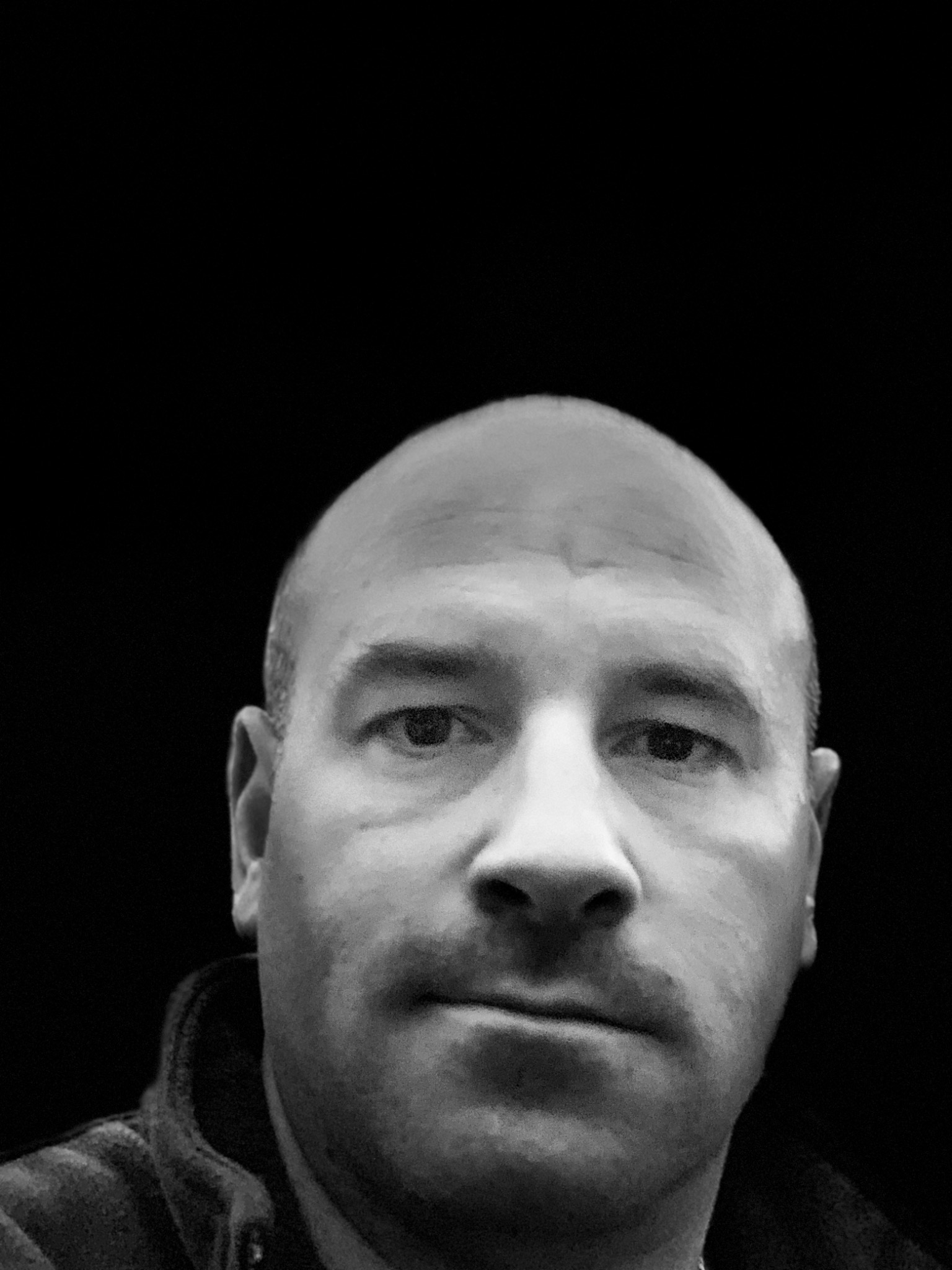 Black and white portrait of Joel Chiprut